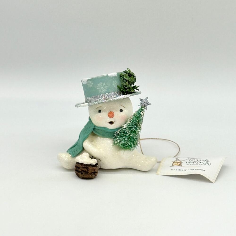 Bethany Lowe Snowflake Top Hat Snowman Christmas Figurine NEW *Please Read*